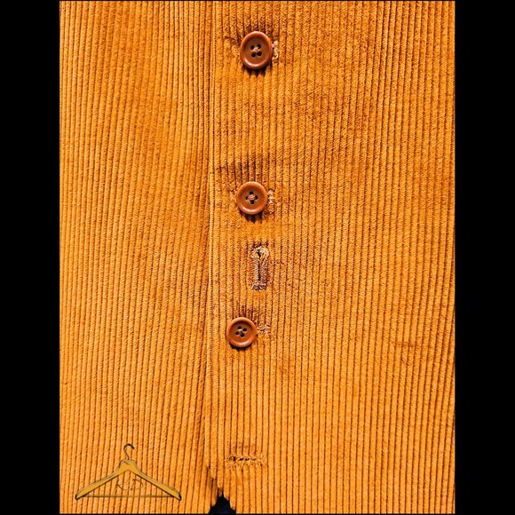 J. Peterman Corduroy Vest - XXL, Caramel, Italian Fabric, NWOT - Picture 4 of 7